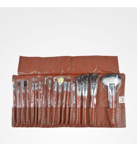 Set Estuche 18 Pinceles Maquillaje Pelo Sintético Cleissy Bifull